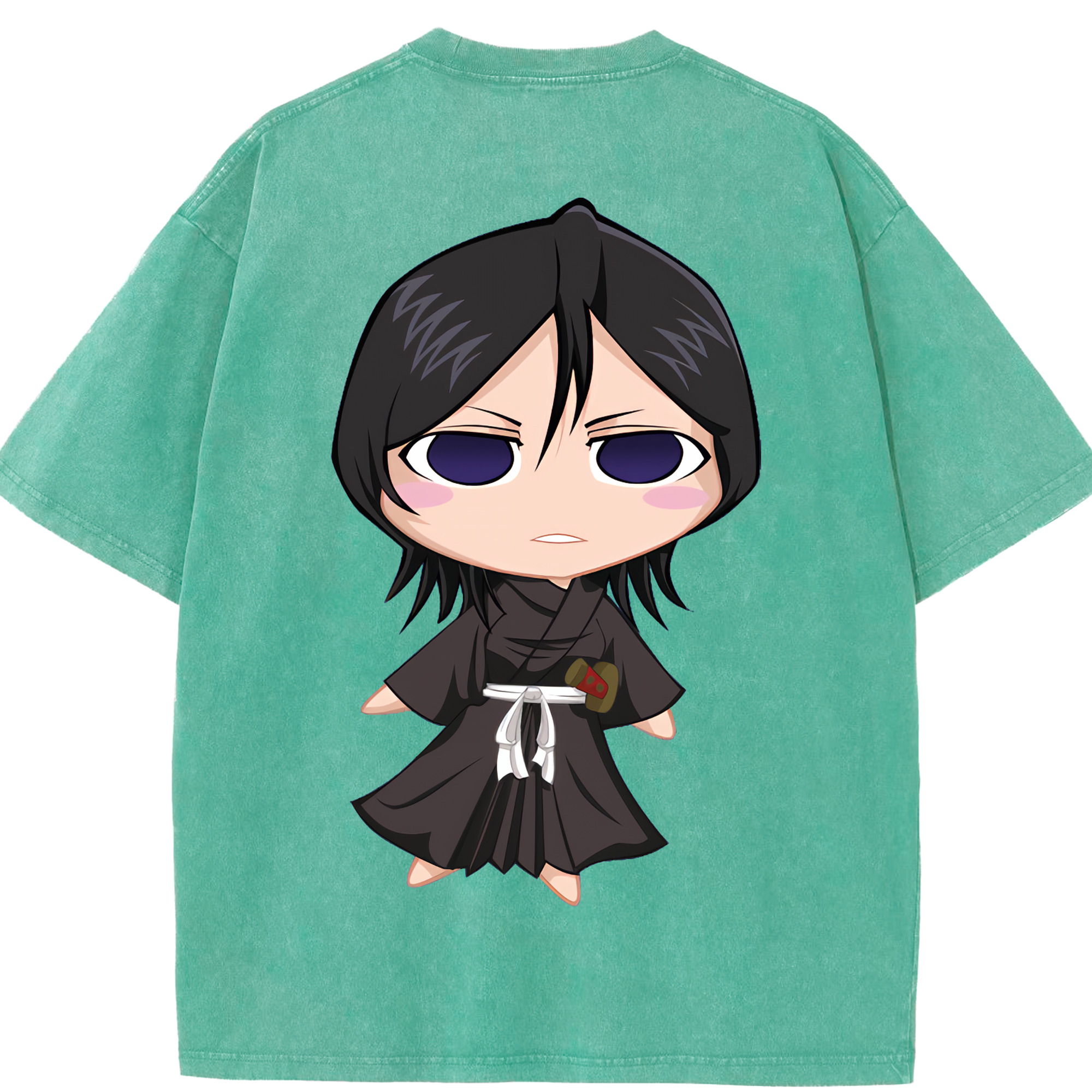 （画像用） ブリーチ 朽木ルキア BLEACH Kuchiki Rukia 綿100% ヴィンテージ風 半袖Tシャツ（背面プリント）